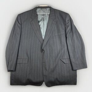 Jack Victor Prossimo Luca CT Blazer 56L Wool / Lycra Striped Blue Canada Made